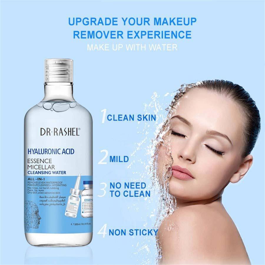 Hyaluronic Acid Cleansing Water – Gentle Makeup Remover & Hydrator (300ml)